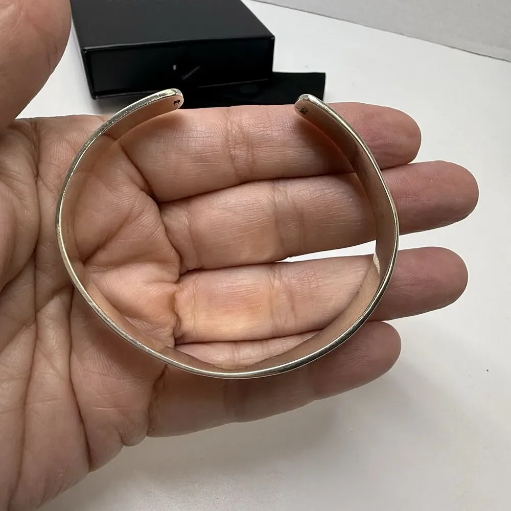 Yield Of Men 925 Sterling Silver Etched Cuff Bracelet 20.54g